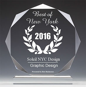 Soleil NYC Design 2016 Best Businesses of New York Award for Graphic Design