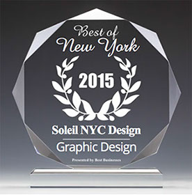 Soleil NYC Design 2015 Best Businesses of New York Award for Graphic Design